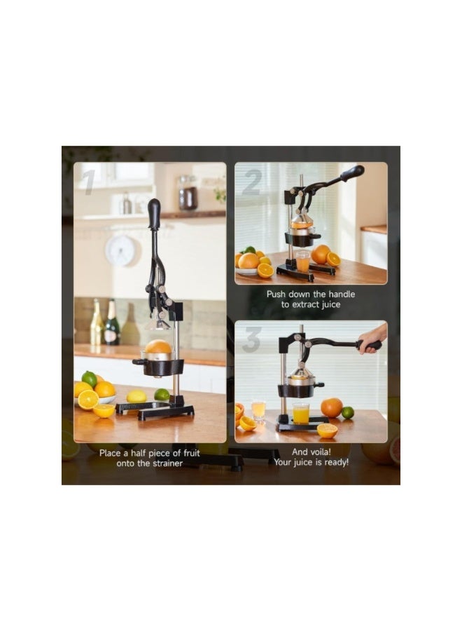 ACLIX Manual Citrus Juicer Heavy Duty Hand Press Fruit Squeezer for Oranges Lemons Limes & Pomegranates - Image 3